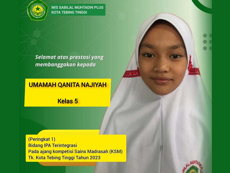 Juara 1 KSM 2023 Bidang IPA Terintegrasi